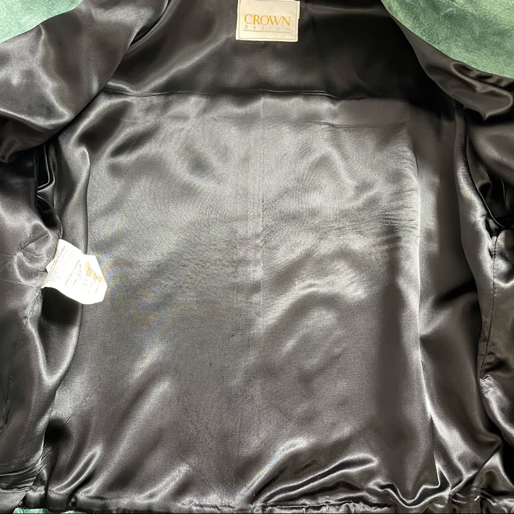 Vintage 80’s Green Suede Jacket - Picture 6 of 11